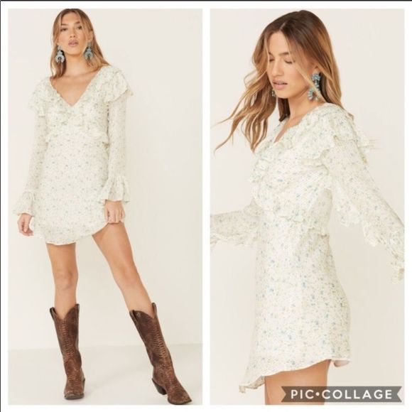 Free People Sweetest Thing Mini Dress Ivory Size 10 NWT - Picture 3 of 15